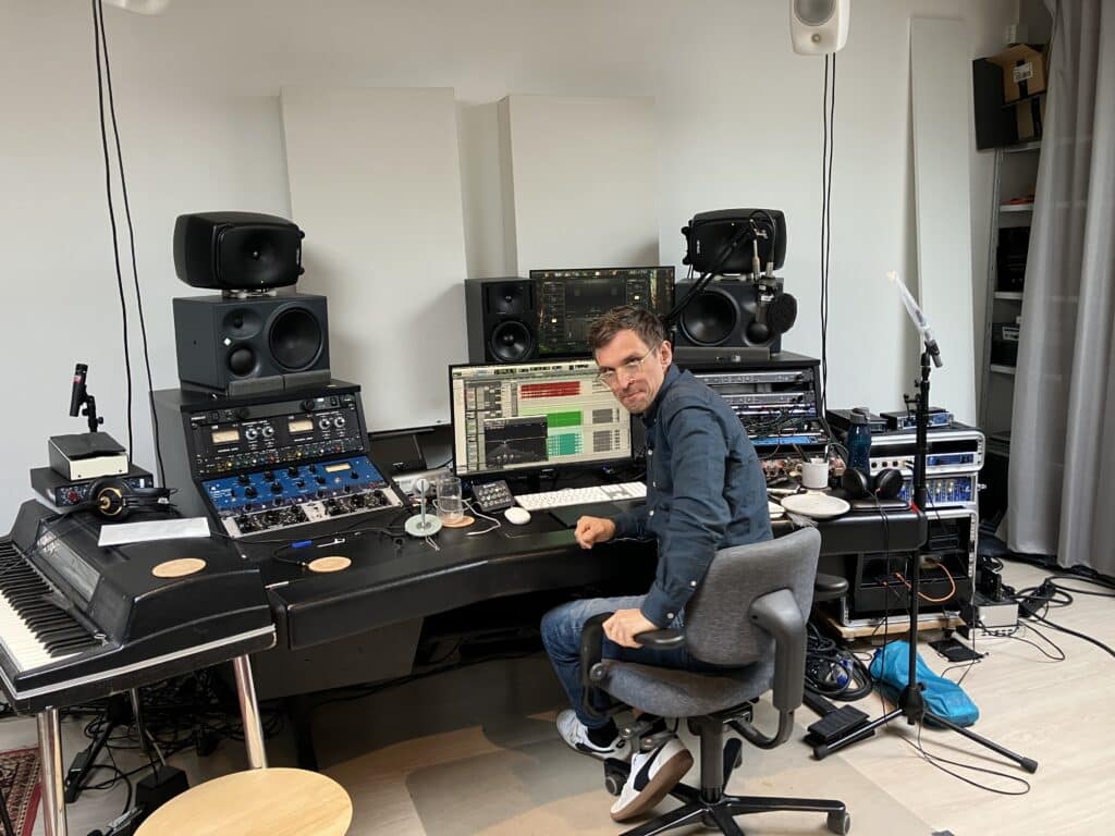 August Wanngren mixing the new trio album