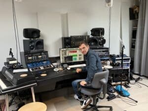 August Wanngren mixing the new trio album