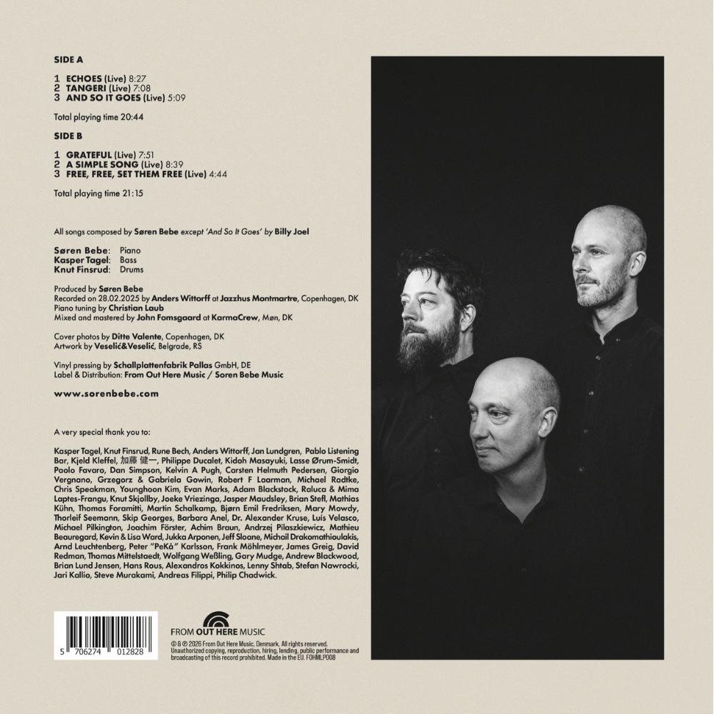 Søren Bebe Trio | Live at Jazzhus Montmartre | Limited Edition "Orange Marble" 180g Vinyl (numbered) - Image 2
